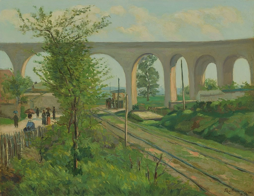 L'acquedotto di Arcueil all'incrocio della ferrovia di Sceaux, 1874 - Art Institute of Chicago